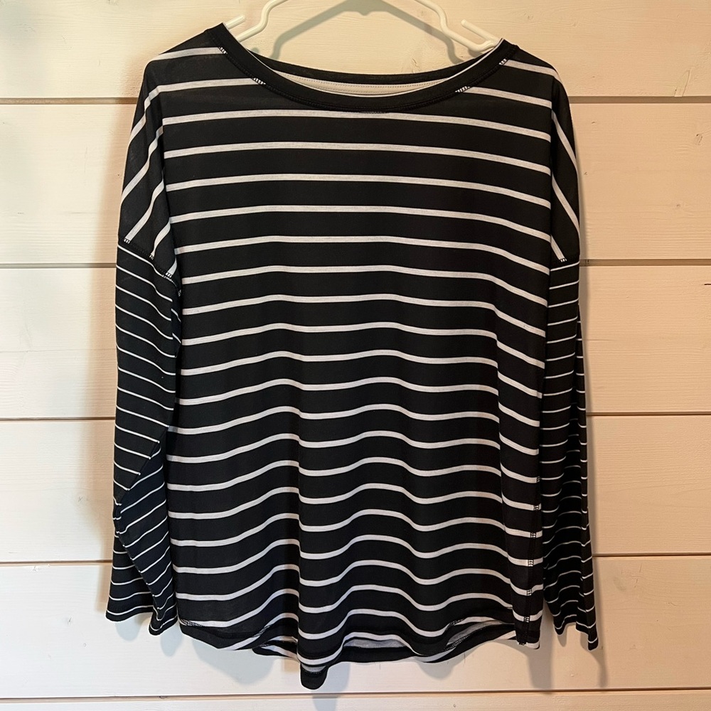 Navy Striped Long Sleeve | XL